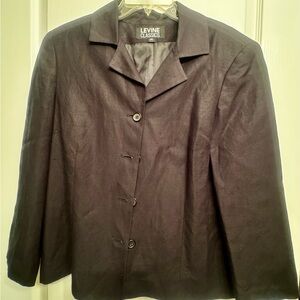 Classic Black Women's Linen Blazer